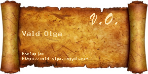 Vald Olga névjegykártya