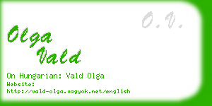 olga vald business card